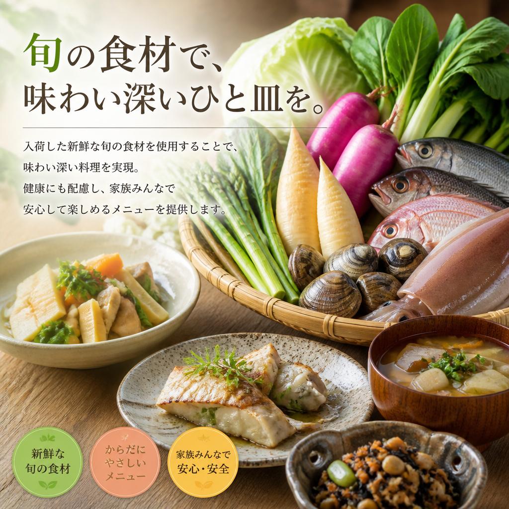 新鮮な旬の食材のみを使用