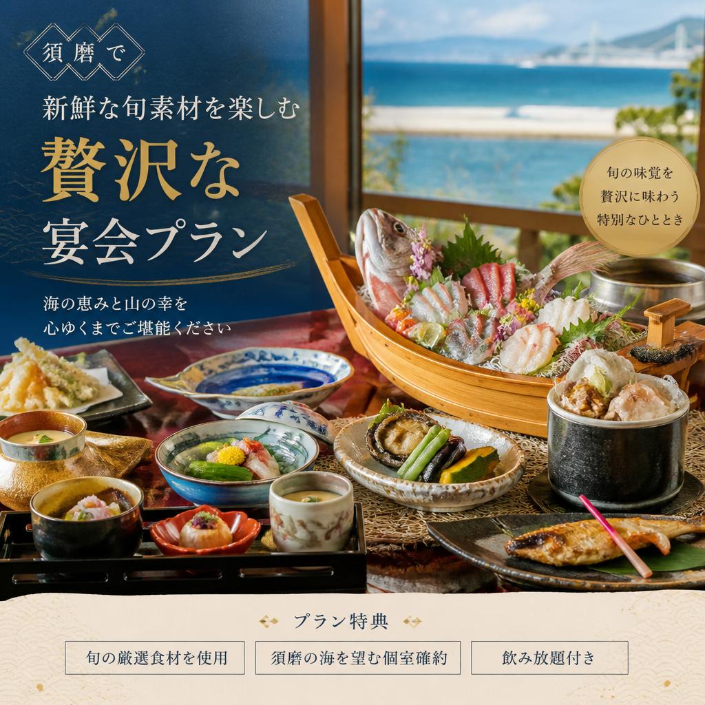 須磨で新鮮な旬素材を楽しむ贅沢な宴会プラン