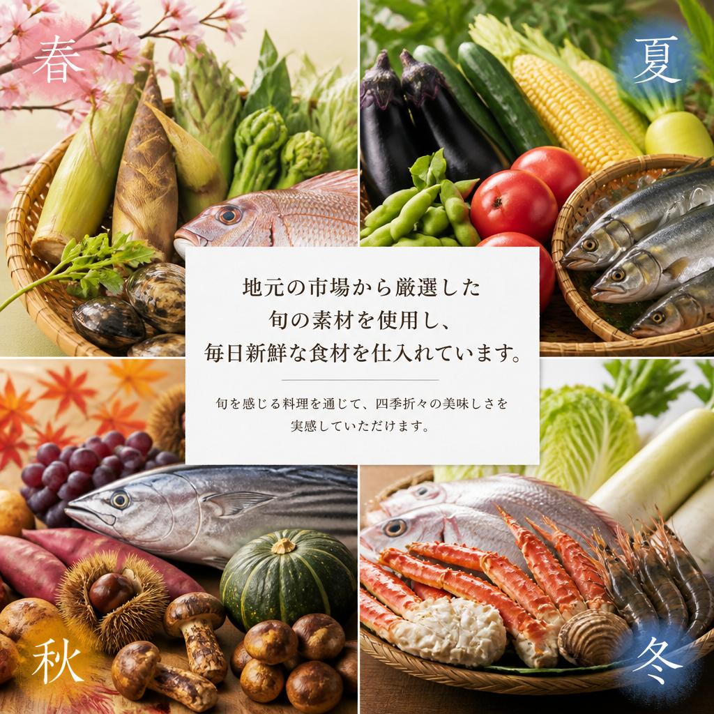 新鮮な旬素材へのこだわり