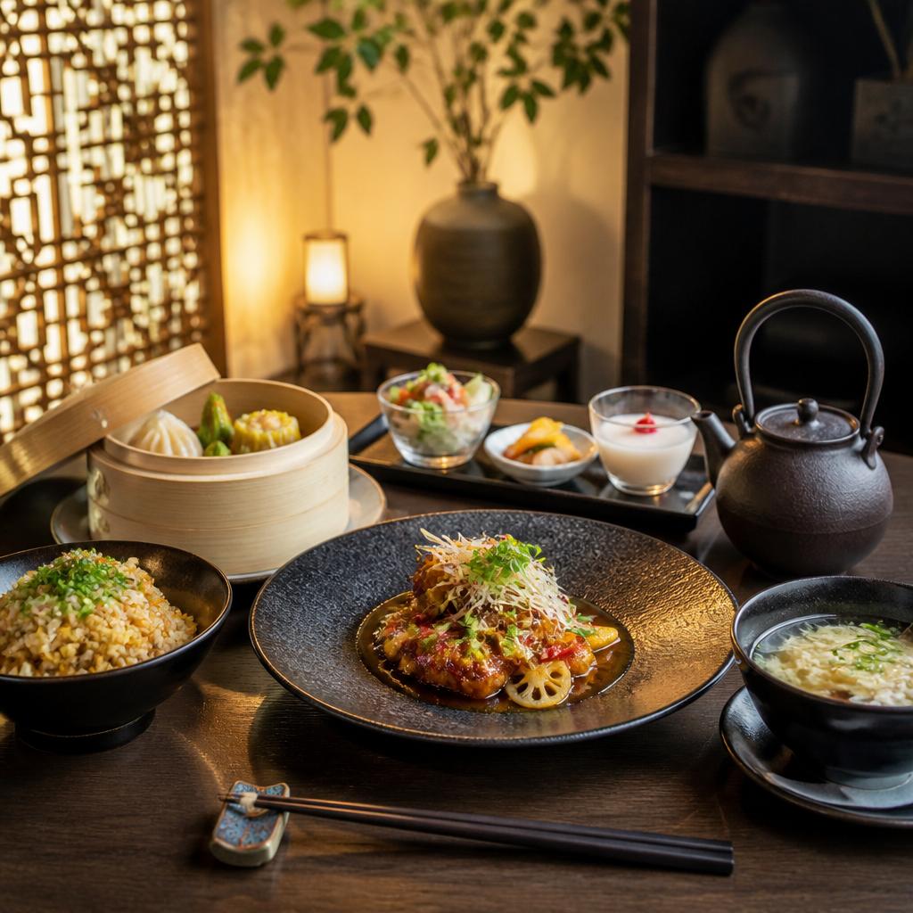 隠れ家レストランで味わう創作中華ランチ