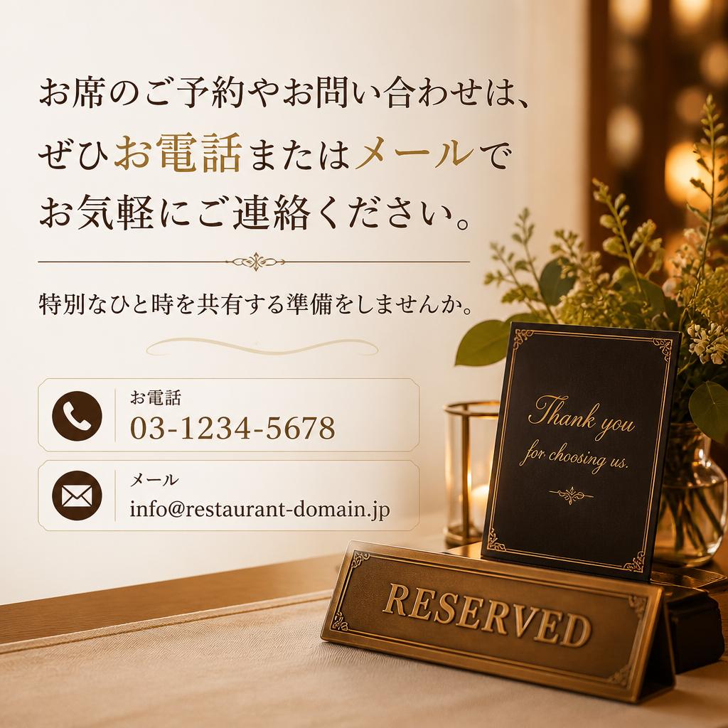 ご予約・お問い合わせ
