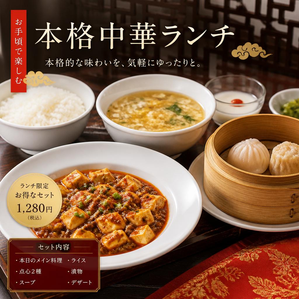 お手頃で楽しむ本格中華ランチ