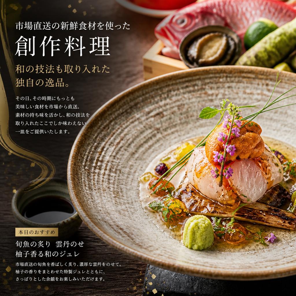 旬素材を活かした創作中華