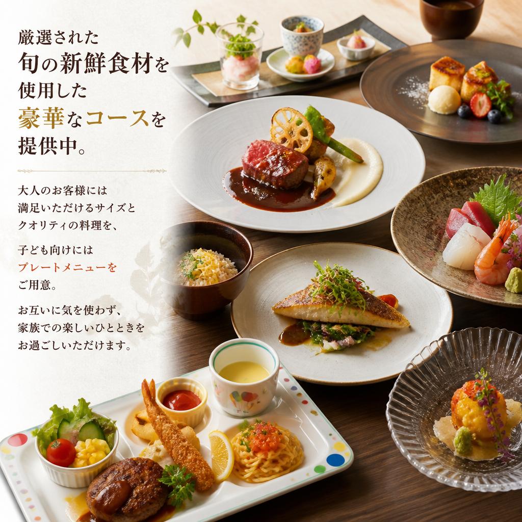 贅沢な特別コース料理