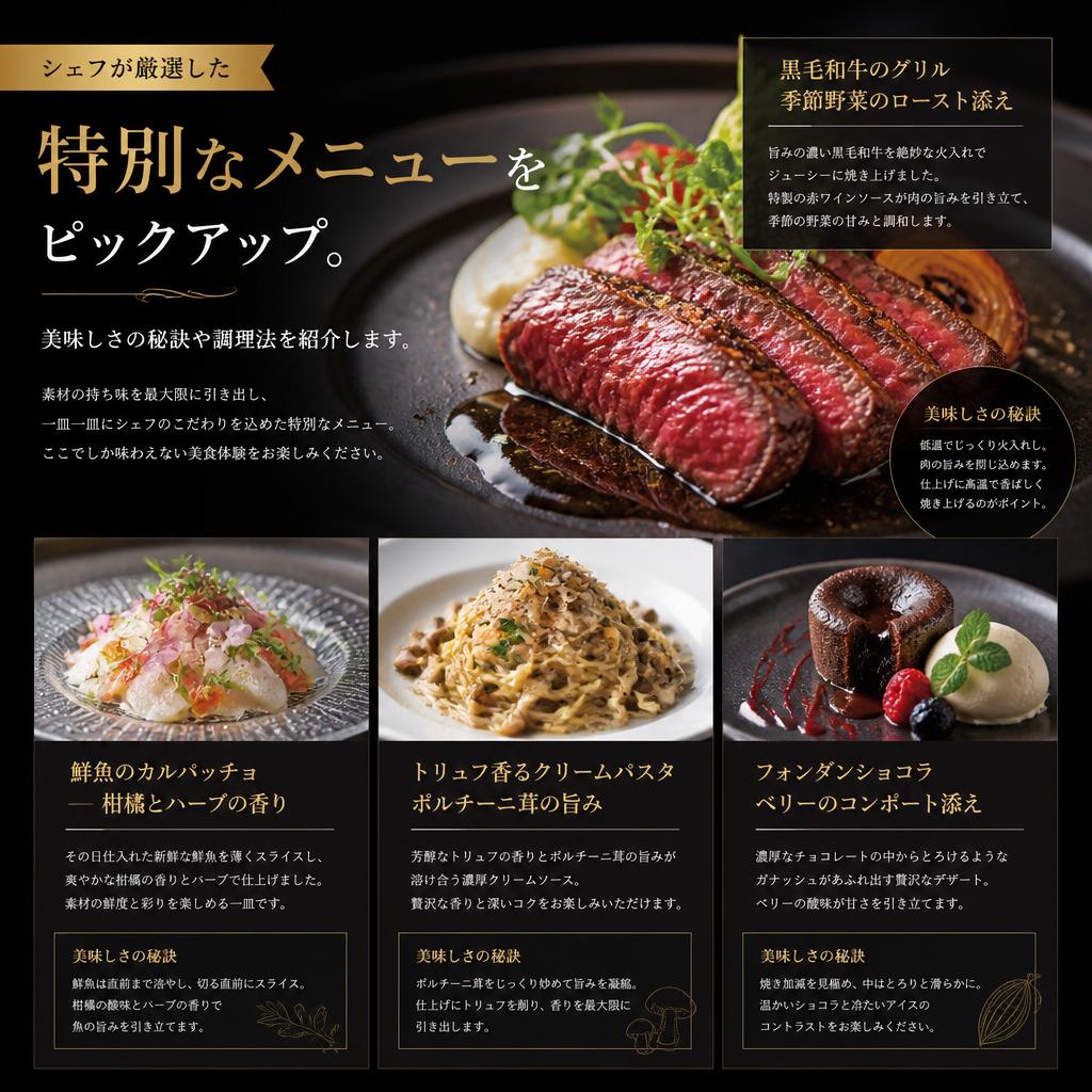 シェフのおすすめ