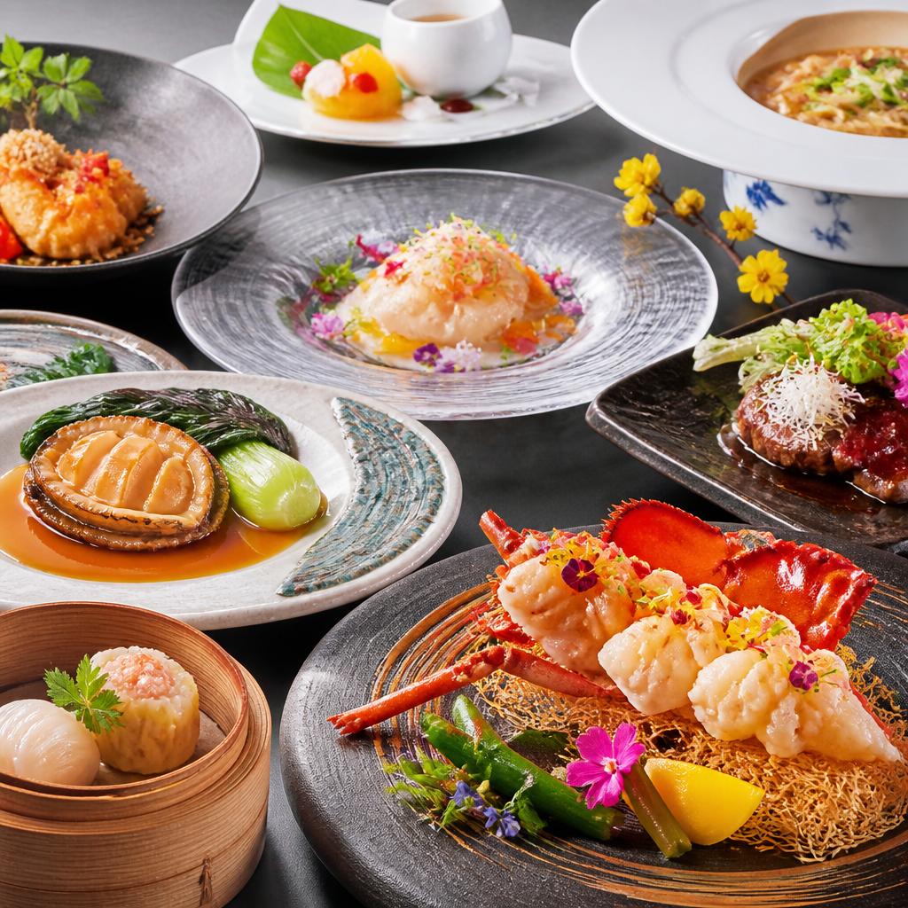 鮮やかな創作料理の数々