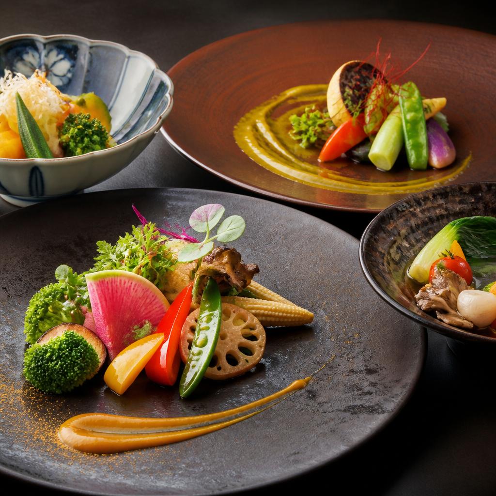 新鮮野菜をふんだんに使用
